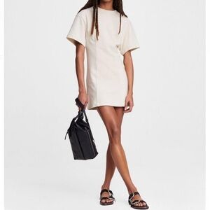 Rag‎ & Bone | Lilith Mini T-shirt Dress Beige Medium Organic Cotton Minimalist